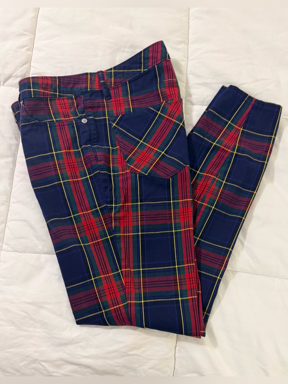 Women's VINEYARD VINES JOLLY PLAID
TARTAN PANTS 5 pocket size 8 deep bay